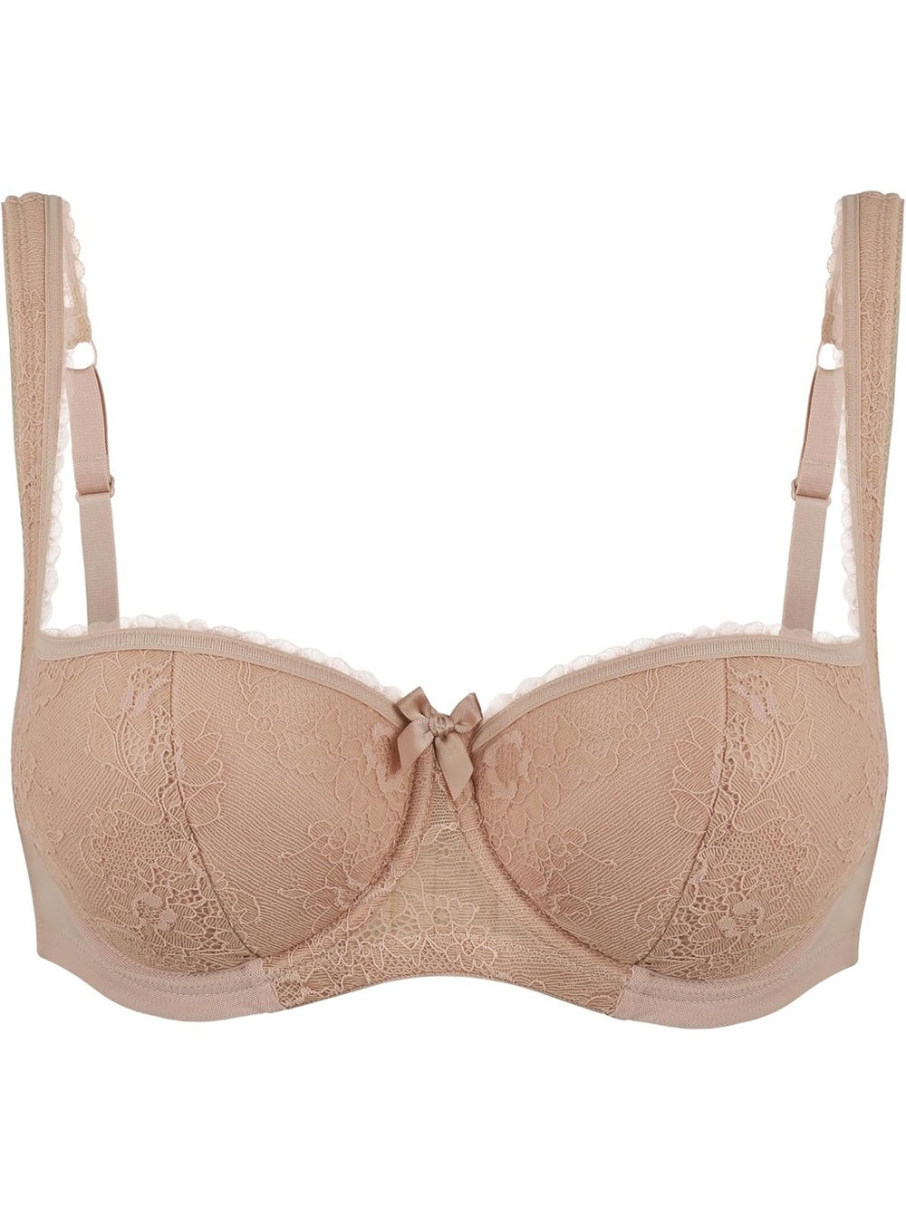 NWOT Rosme Lace Underwire Balconette Bra - Beige, 40H